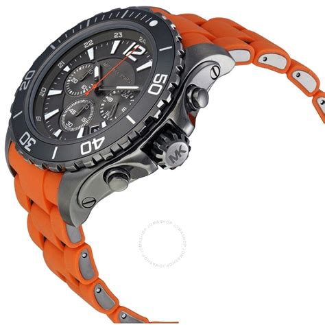 Michael Kors Men's Chronograph Drake Orange Silicone 